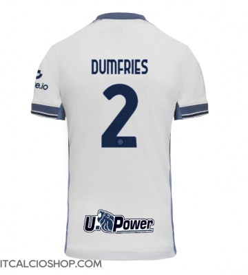 Inter Milan Denzel Dumfries #2 Seconda Maglia 2024-25 Manica Corta